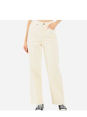 RSQ Cream Straight-Leg Jeans
